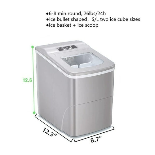 Countertop Ice Maker Machine 26lbs