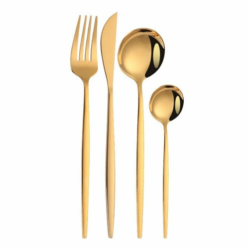 Gold Cutlery Stainless Steel Set