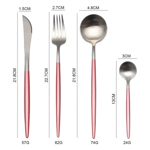 Gold Cutlery Stainless Steel Set