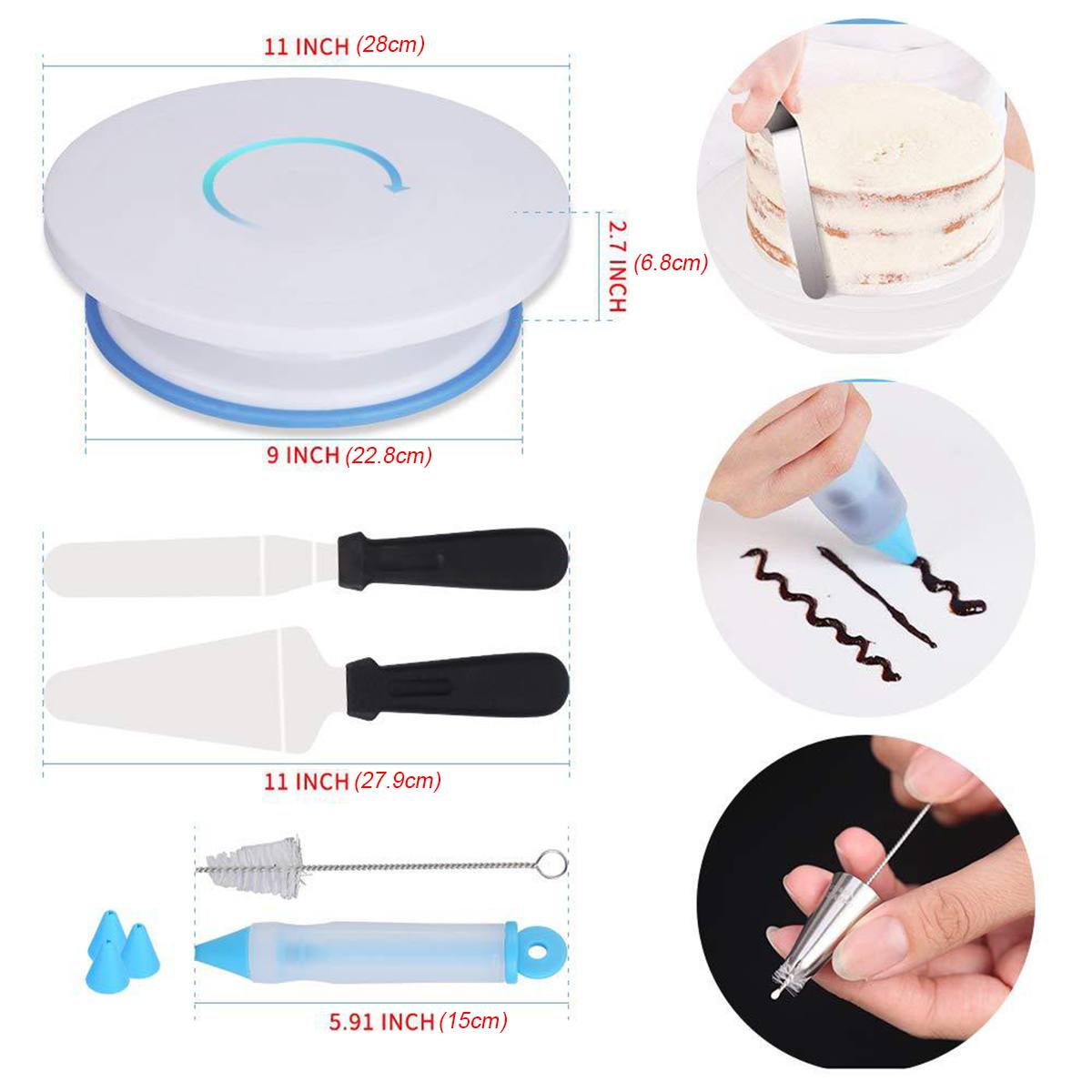 170PCS Cake Turntable Kit