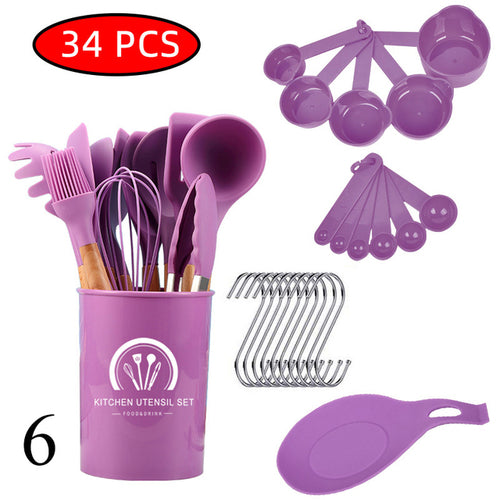 34 Pcs Silicone Kitchen Utensils Set