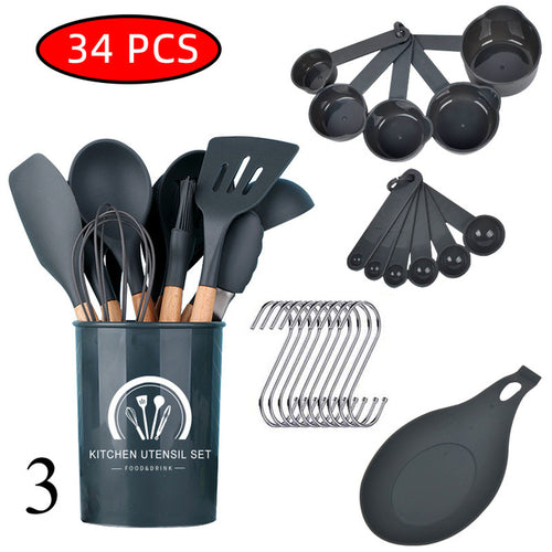 34 Pcs Silicone Kitchen Utensils Set