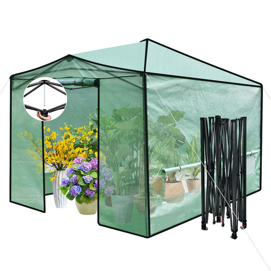 Costway 9'x 12' Portable Walk-in Greenhouse with Window