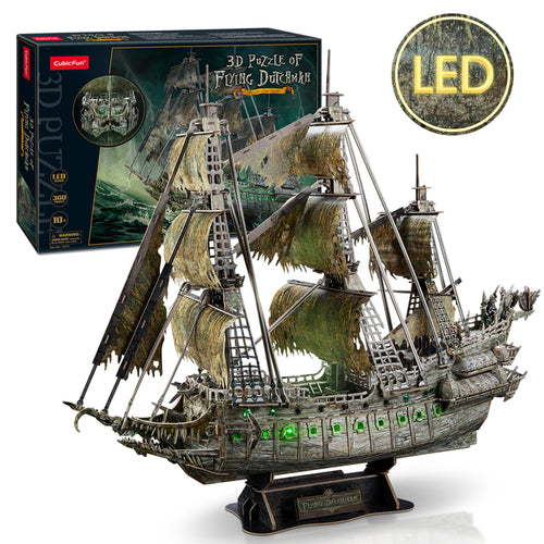 CubicFun 3D Green LED Flying Dutchman Pirate Ship Model 360pcs Puzzle