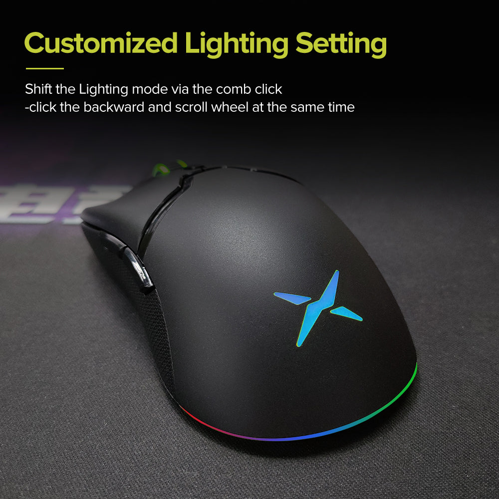 Delux M800PRO PAW3370 RGB Optical Wireless Gaming Mouse