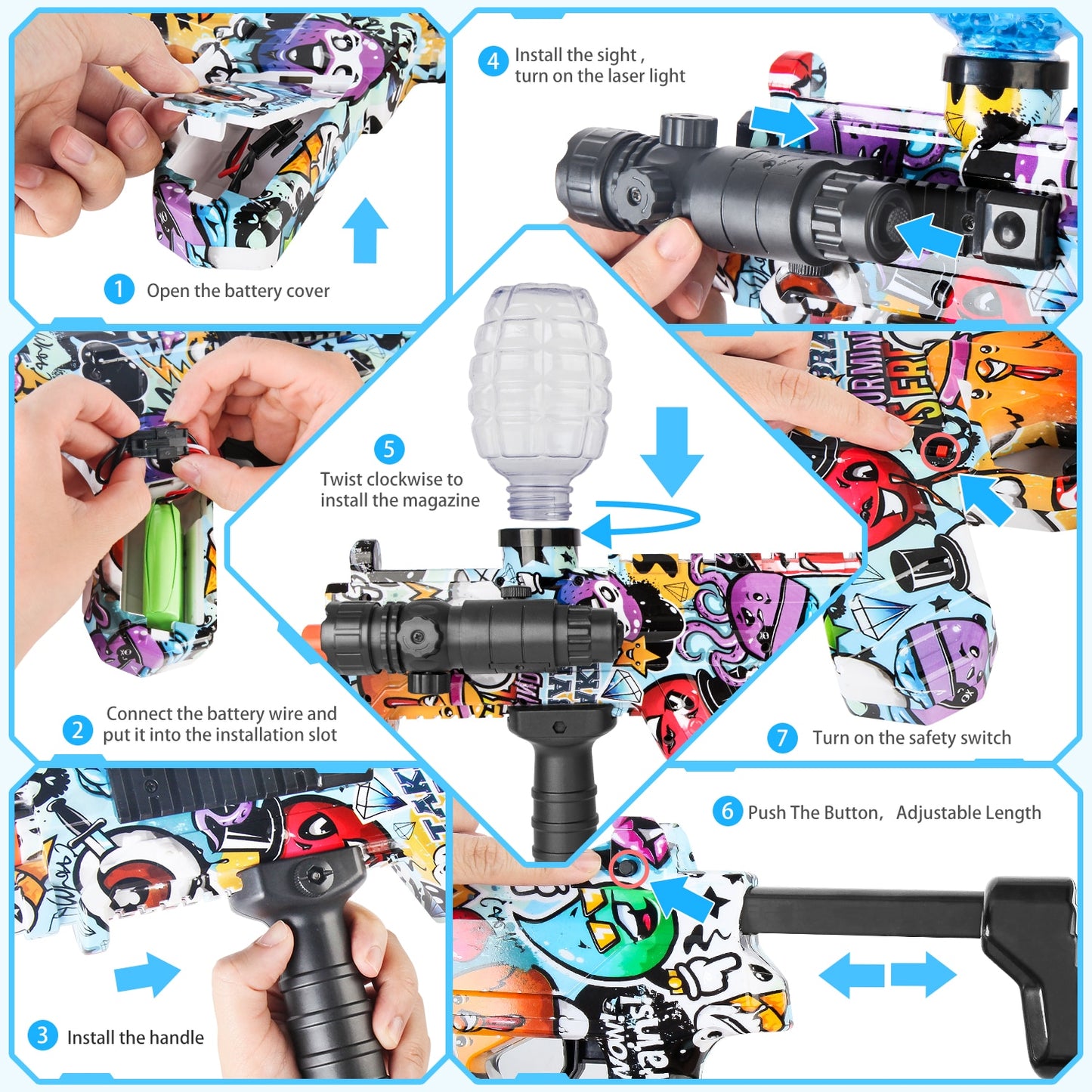 Electric Gel Ball Blaster with 10,000 Water Beads