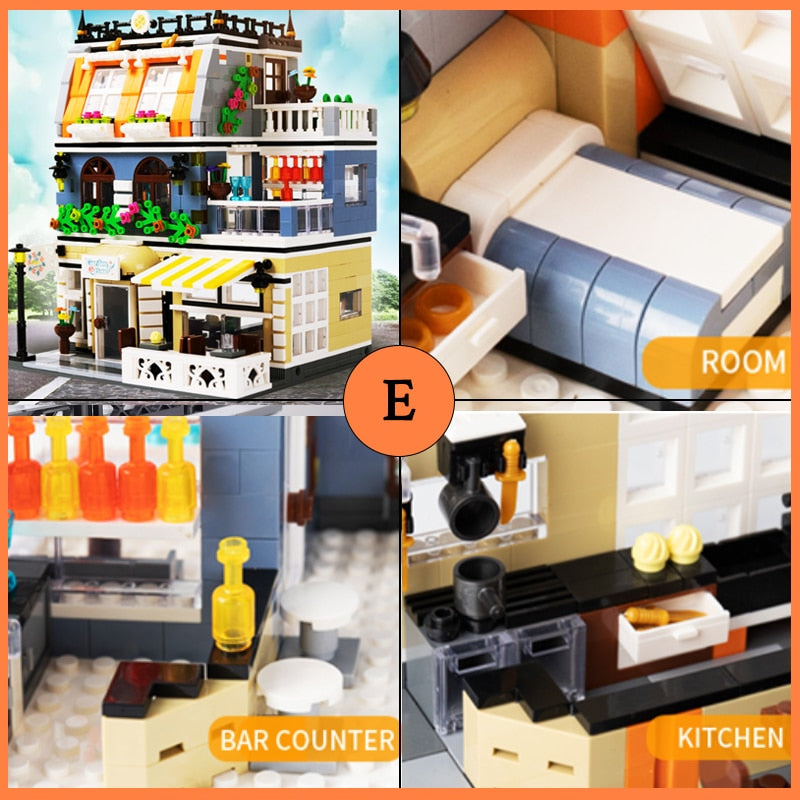 Creative Cafe Shop Garden Hotel Restaurant Store Model