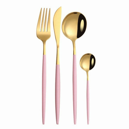 Gold Cutlery Stainless Steel Set