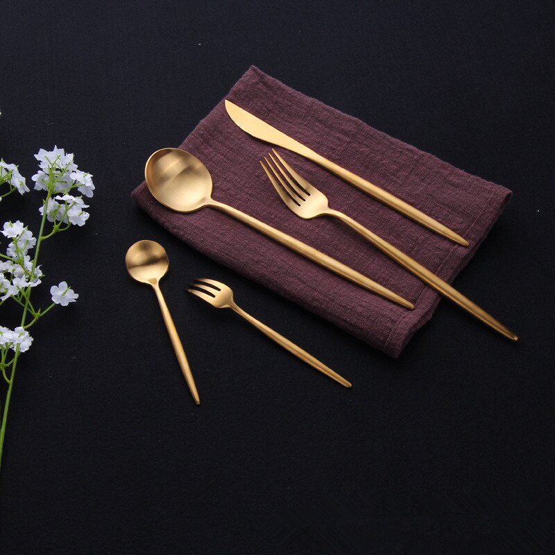 Gold Cutlery Stainless Steel Set