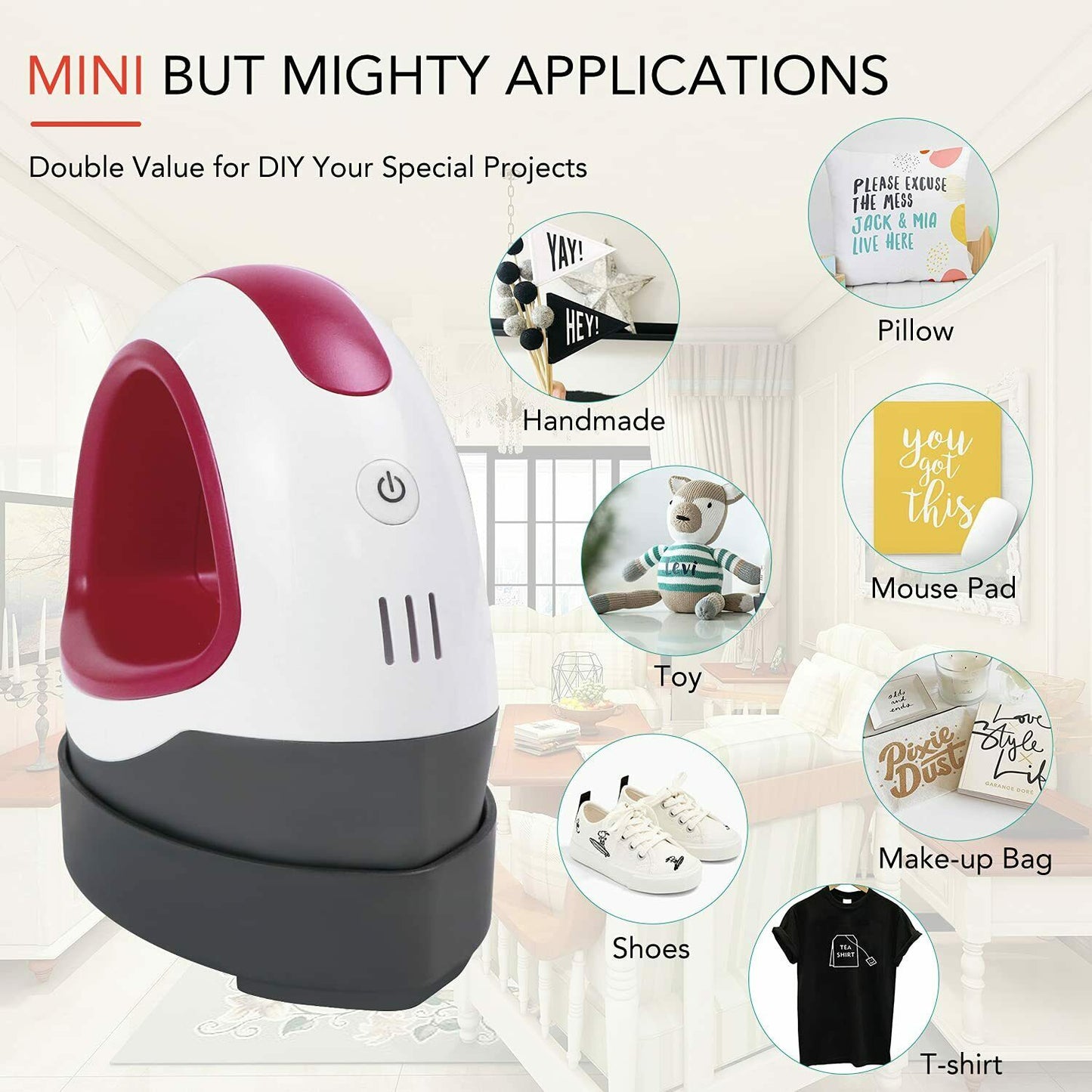 HTVRONT Portable MINI Heat Press Machine