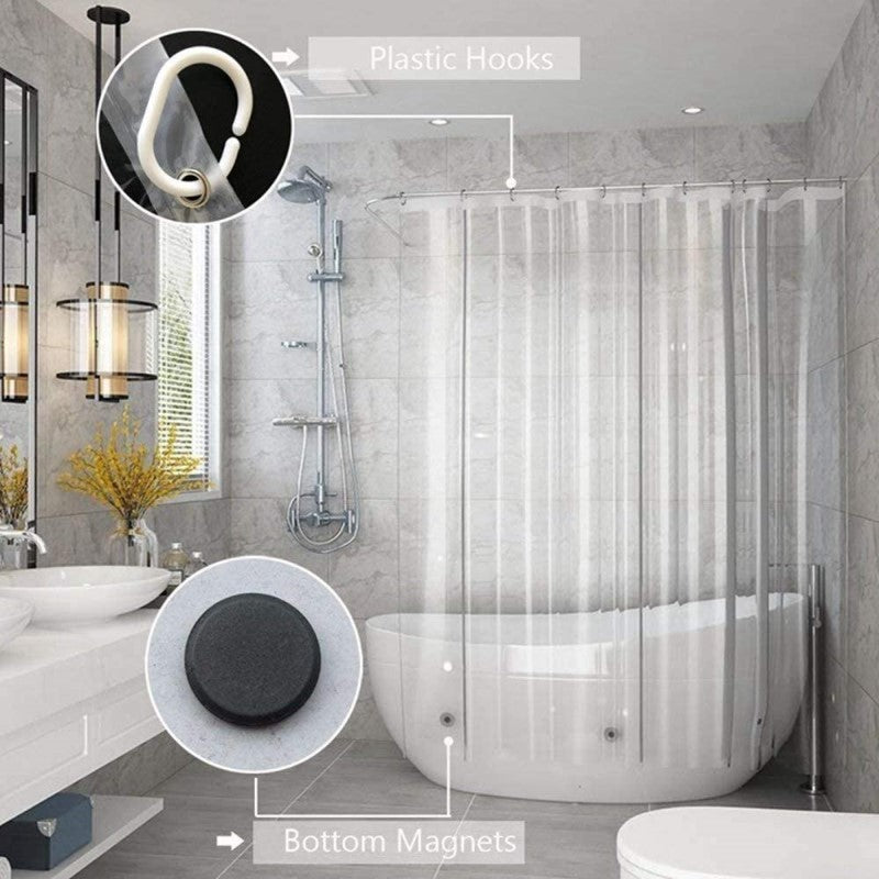 Transparent Waterproof Shower Curtain