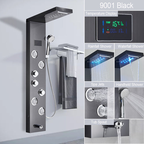 LED Light Waterfall Shower