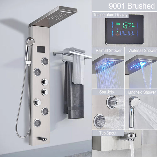 LED Light Waterfall Shower