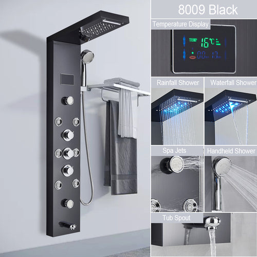 LED Light Waterfall Shower