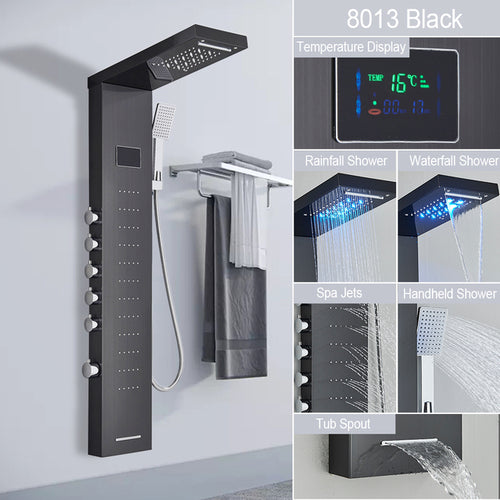 LED Light Waterfall Shower