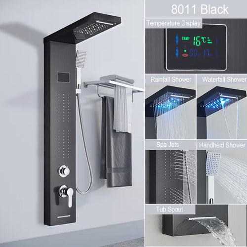 LED Light Waterfall Shower