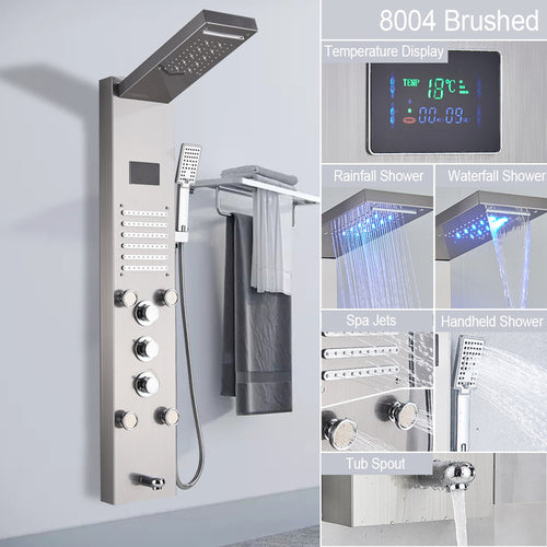 LED Light Waterfall Shower