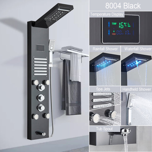 LED Light Waterfall Shower