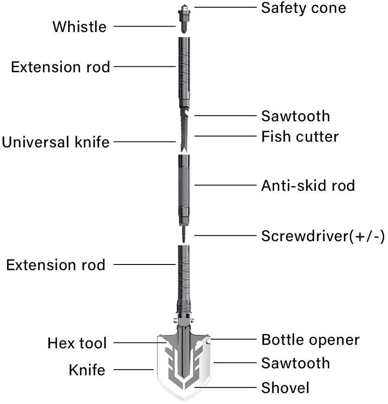 Tactical Multi-Tool Shovel