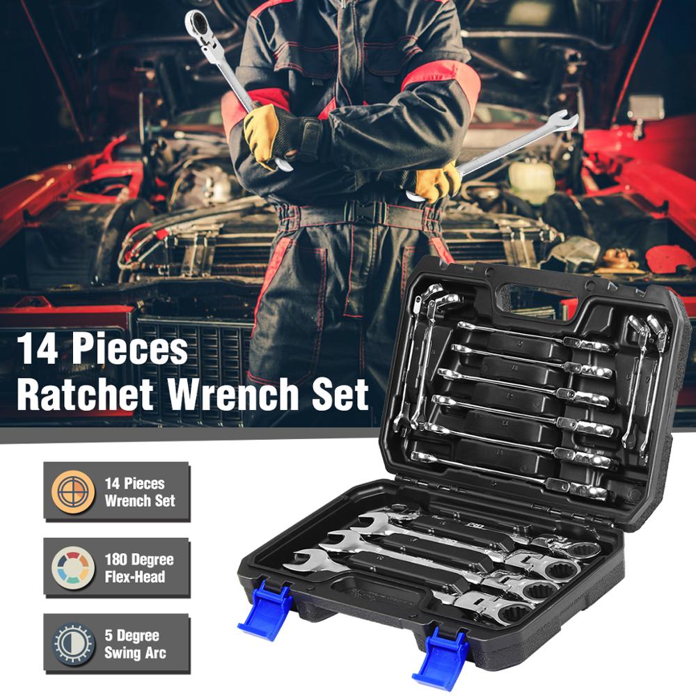 14pc Pro Ratcheting Wrench Set