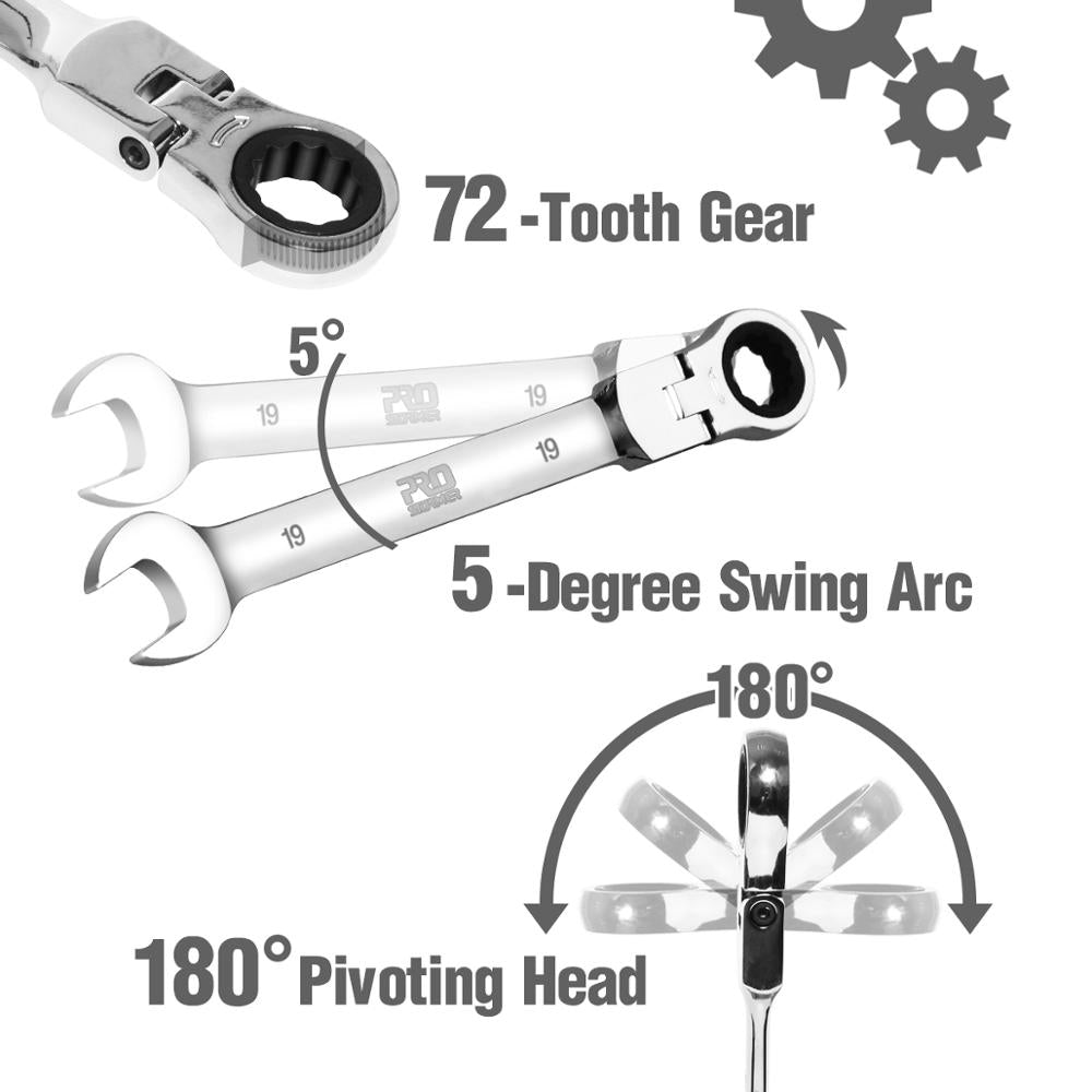 14pc Pro Ratcheting Wrench Set