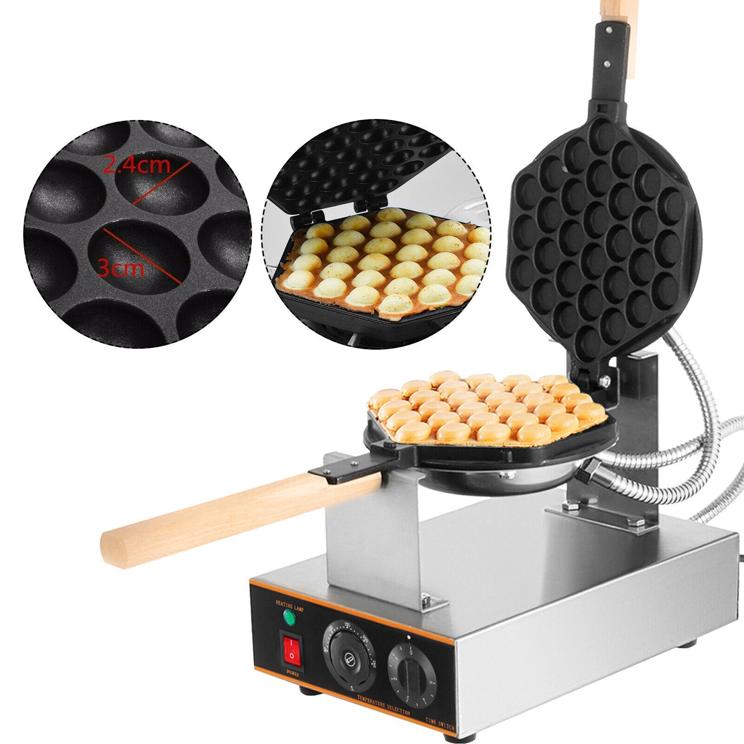 Vevor Egg Bubble Commercial Waffle Maker