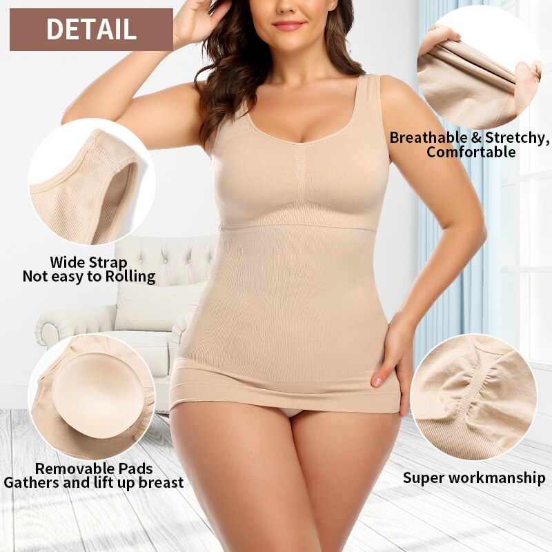 Women Cami Shaper With Built In Bra