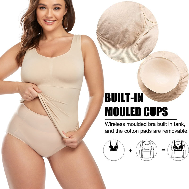 Women Cami Shaper With Built In Bra